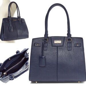 NWT! BCBG Paris Chic Story Tote/ Deep Navy Blue